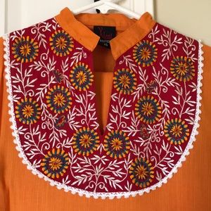 Orange shalwar kameez